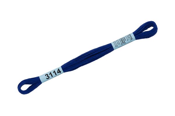 Мулине Gamma 100% хлопок, цв.3114 синий, 24 мотка по 8 метров