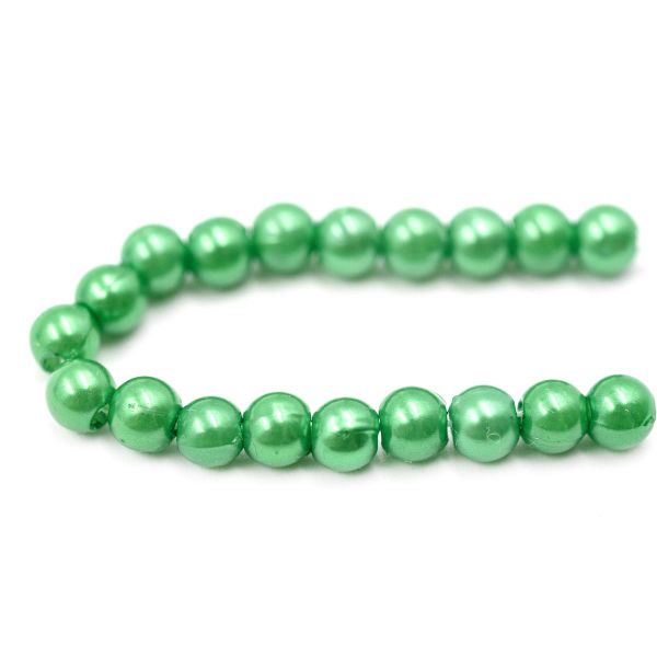 Бусины пластик (жемчуг) ⌀4 мм, 25 г, Astra&Craft, 038 NL зеленый