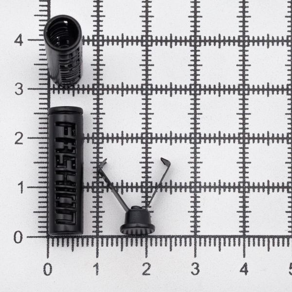 Наконечник для шнура металл лого Fashion 7х25 мм, черный матовый, 10 шт