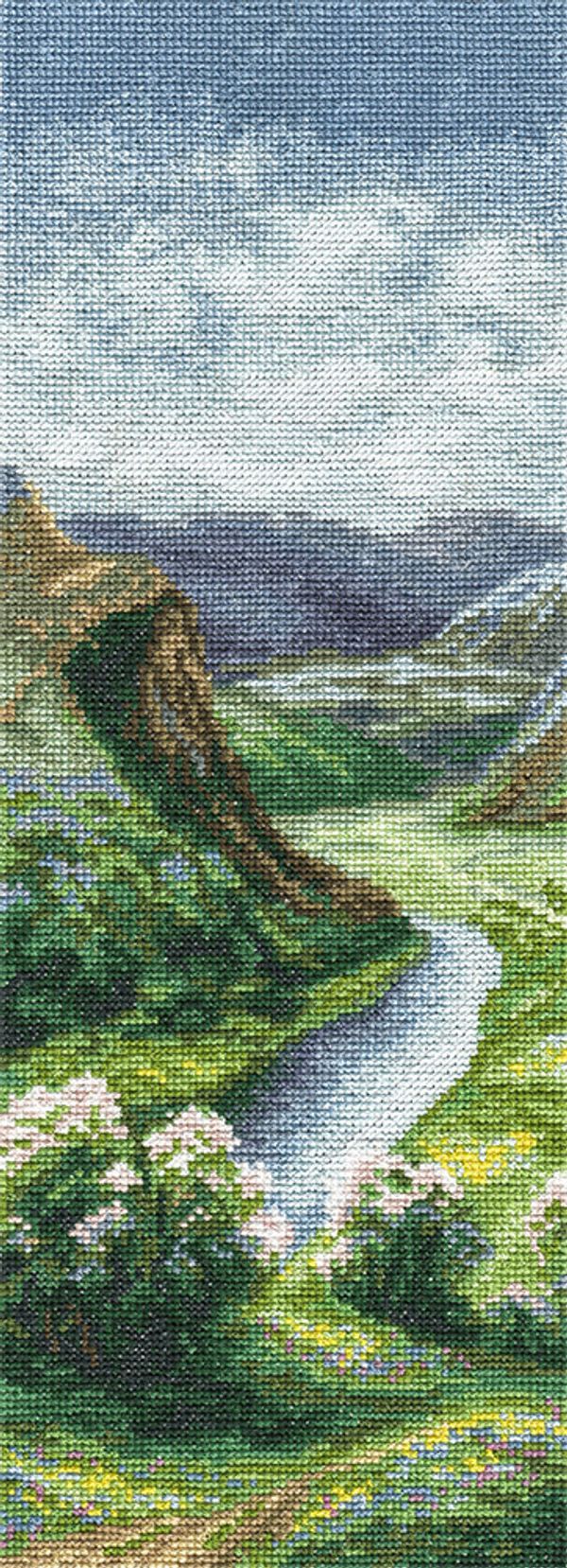 Набор для вышивания нитками Panna, Оттенки весны, 12х33,5 см