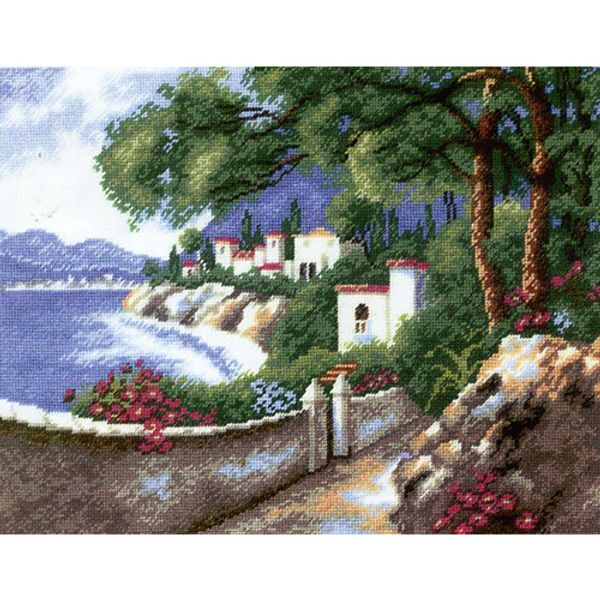 Набор для вышивания нитками РС Студия, Побережье 23х31 см