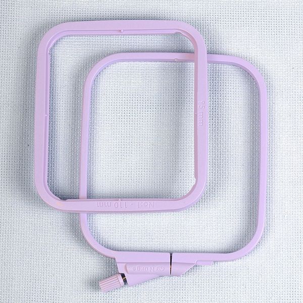 Пяльцы-рамка Nurge пластиковые 110х95 цв.фиолетовый