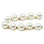 Бусины пластик с петелькой ⌀8 мм, 10 шт в упак, Astra&Craft, Золото