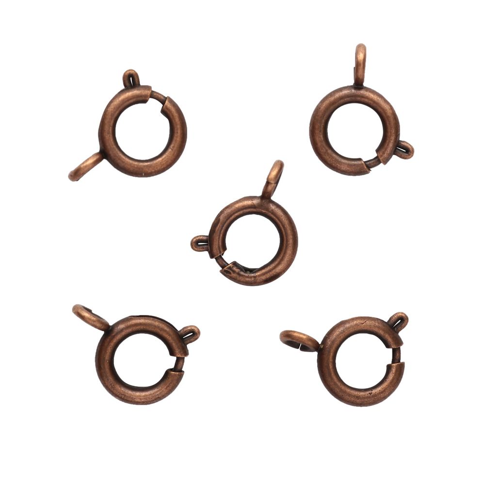 Замок для бус кольцо 6 мм, 5 шт в упак, Астра, Медь