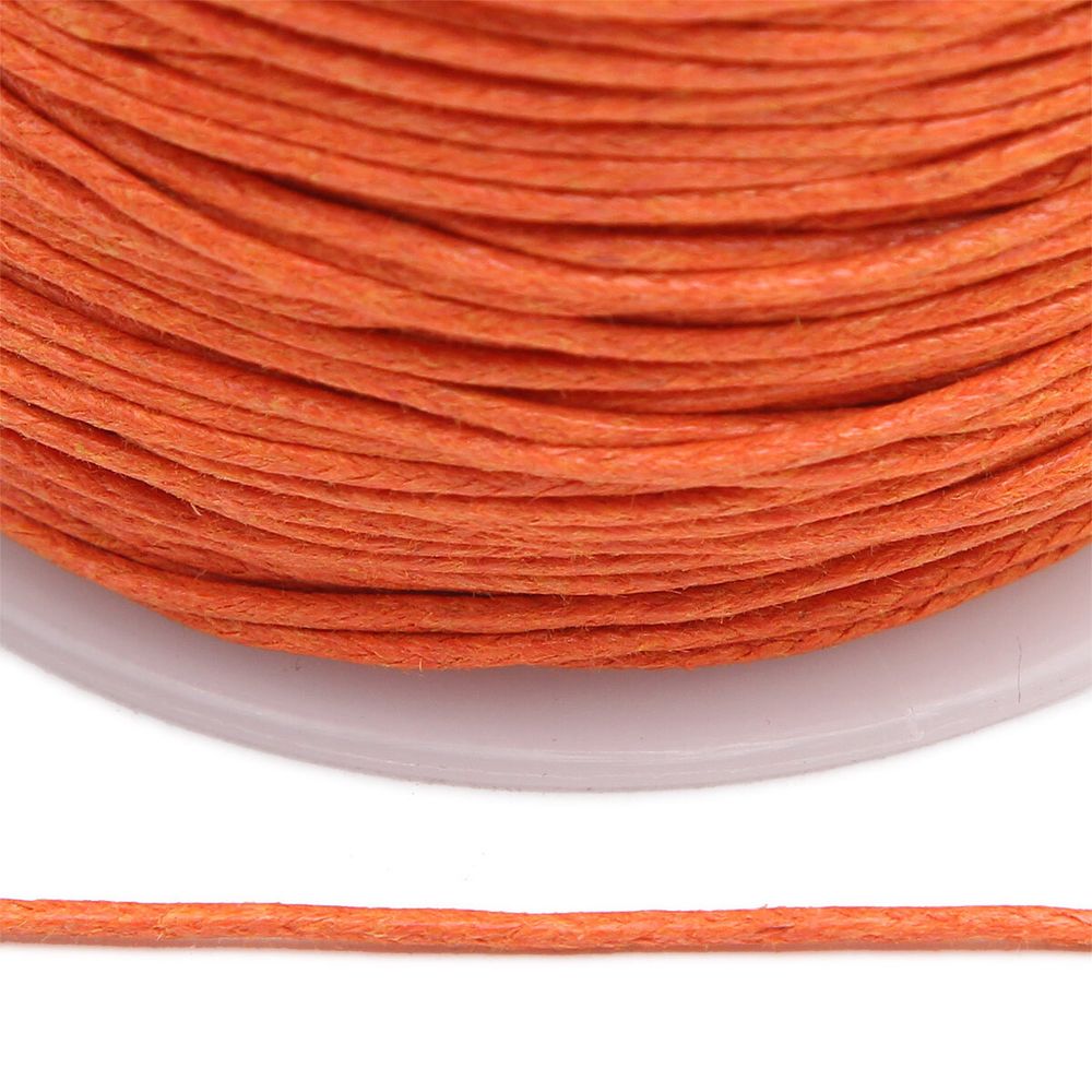 Шнур вощеный ⌀1.0 мм / 100м цветной на катушке 0371-9002 (157 оранжевый)