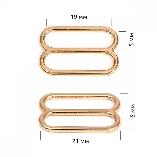Рамки-регуляторы для купальника металл 19.0 мм, 819A.SW цв.золото, уп.100 шт