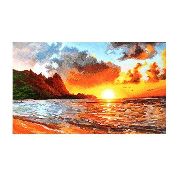 Набор для вышивания нитками Овен, Золото заката, 39х23 см