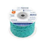 Тесьма отделочная зигзаг 5 мм, 30 м, 029 бирюзовый, Gamma JZ-5