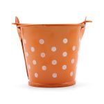 Ведро в горошек 6х5,3см (оранжевый), AR004-1