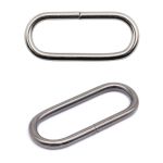 Кольцо овальное металл in 32х11 мм (37х16 мм внешн., никель, 100 шт