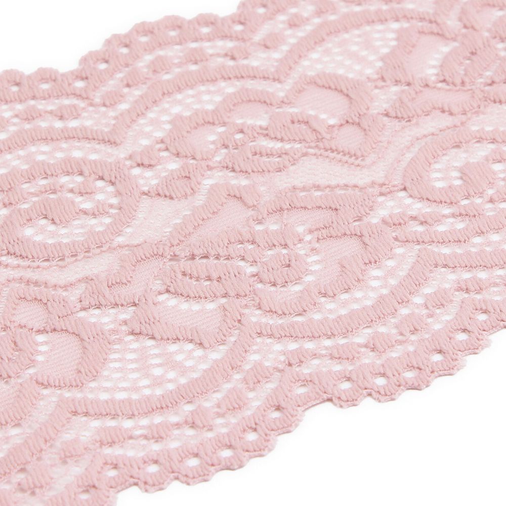 Кружево эластичное (стрейч) 100 мм / 3 метра, C344 пудровый