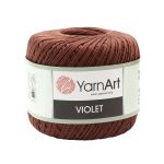 Пряжа YarnArt (ЯрнАрт) Violet / уп.6 мот. по 50 г, 282м, 0077 коричневый