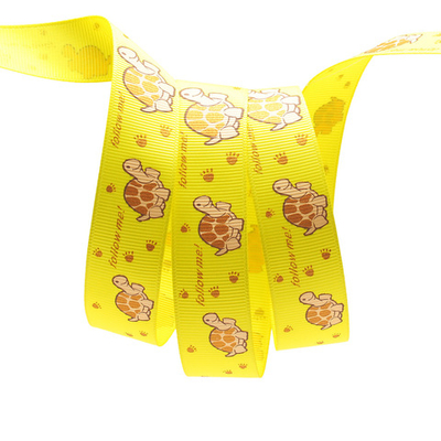 Лента репсовая (в рубчик) PREMIUM Черепаха 22 мм, 22,5м (525 желтый)