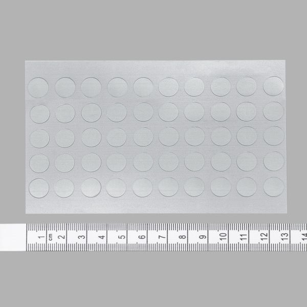 Прозрачные двусторонние клейкие пластины, форма круг ⌀1см, 1 лист, 50 шт, 2AR23556