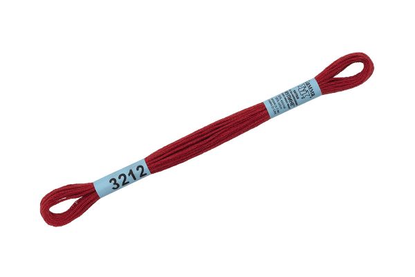 Мулине Gamma 100% хлопок, цв.3212 св.бордовый, 24 мотка по 8 метров