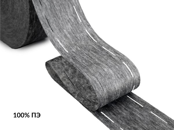 Лента корсажная клеевая перфорированная 60.0 мм / 200 метров, 70 г/м², цв. серый, 20170 9/1/40/1/9, БрючникоФФ