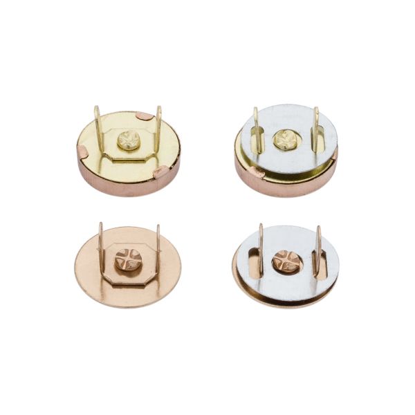 Кнопка магнитная металл ⌀14.0 мм, 0326-1037 св. золото, 20 шт