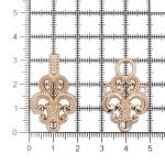 Крючки пришивные декоративные 59х20 мм, gold, 6 шт