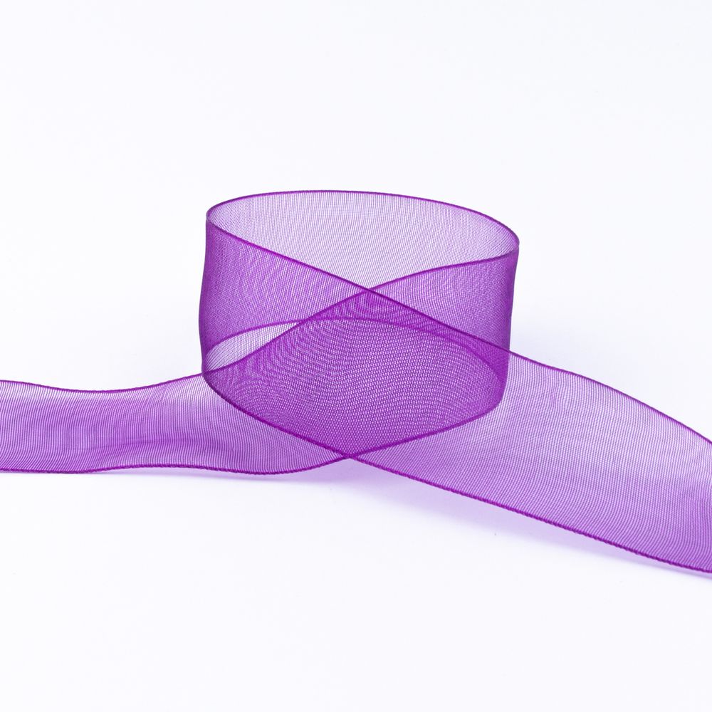 Лента капроновая (органза) 25.0 мм / 22.8±1 метра, 114 фиолетовый, Blitz OR-25