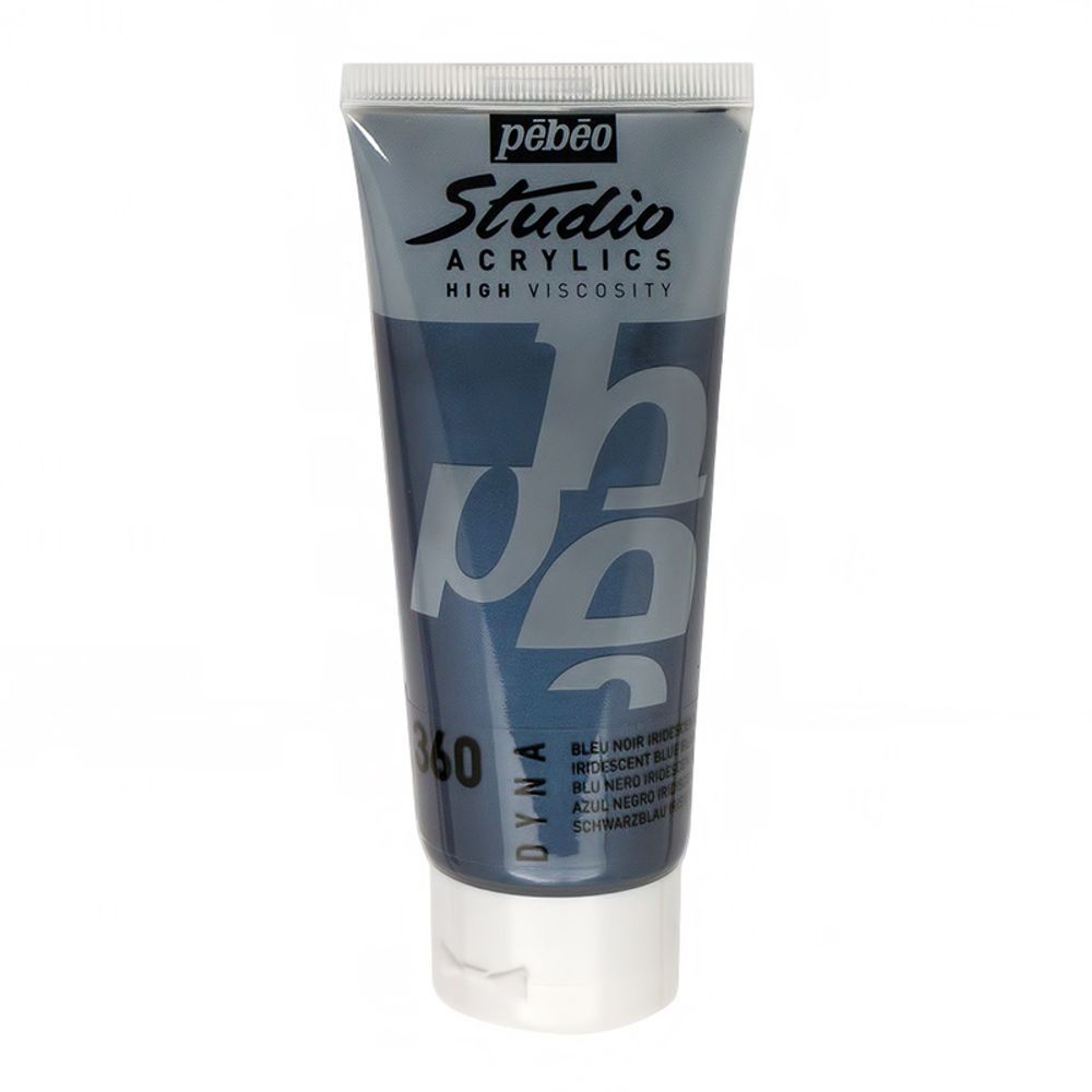 Краска акриловая Acrylics Dyna 100 мл, 832-360 сине-черный иридисцентный, Pebeo