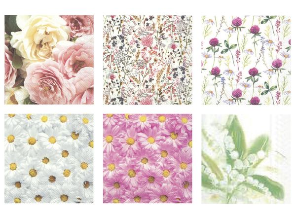 Салфетки для декупажа ассорти №52, 6 шт, Разноцветные, Love2art SDS №52