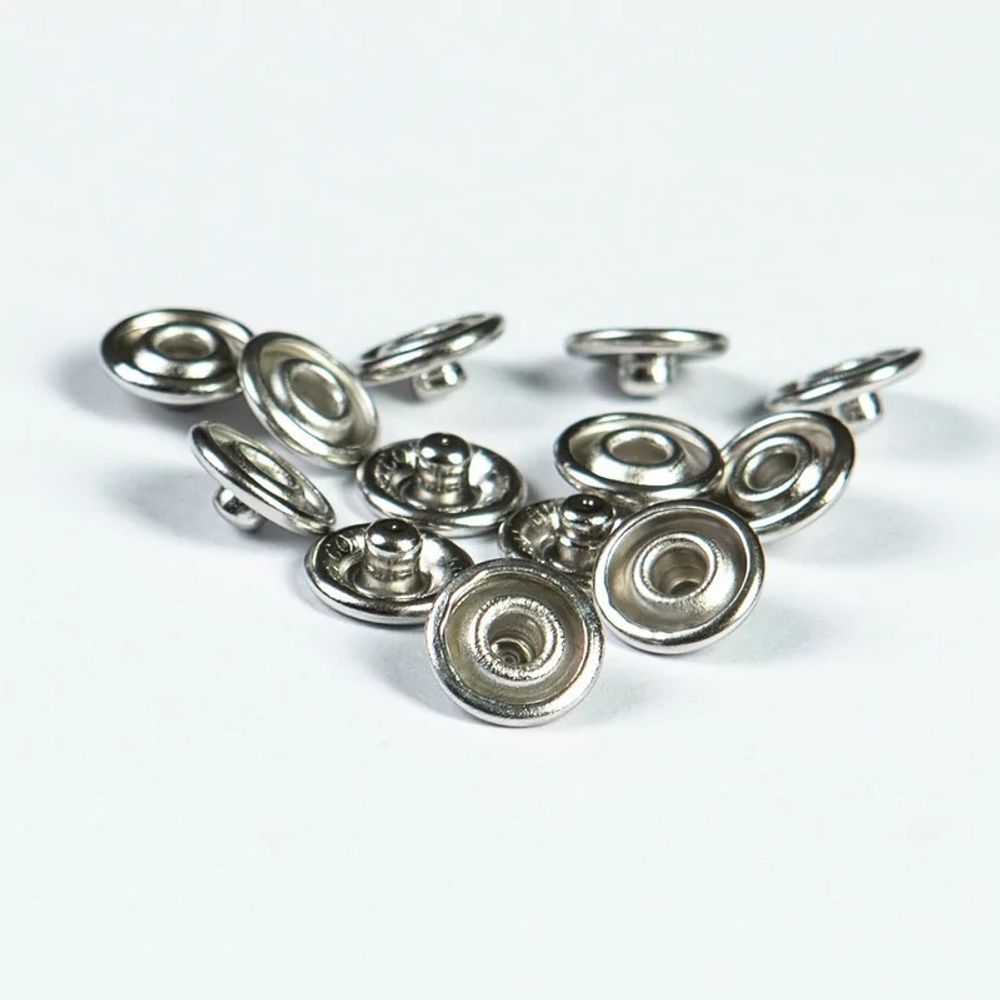Часть кнопки рубашечной ⌀9 мм (C-часть), никель, 100 шт, S090522, BIG