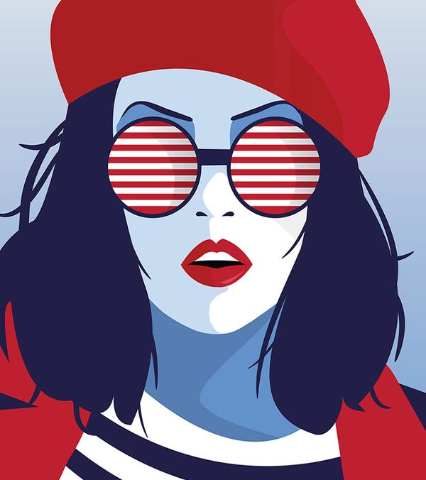 Холст для раскрашивания по номерам 40х30 см, /РП/, 28 Парижанка, PNB/C3