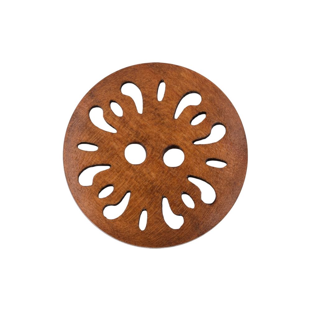 Пуговицы 2 прокола 20 мм, 24 шт, дерево, №290 терракотовый, Blitz DRN 0115