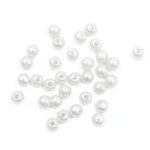 Бусины пластик (жемчуг) ⌀4 мм, 25 г, Astra&Craft, 001 NL белый