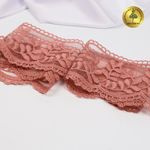 Кружево на сетке 85 мм, цв.N0815 капучино, уп.13.7м, Kruzhevo