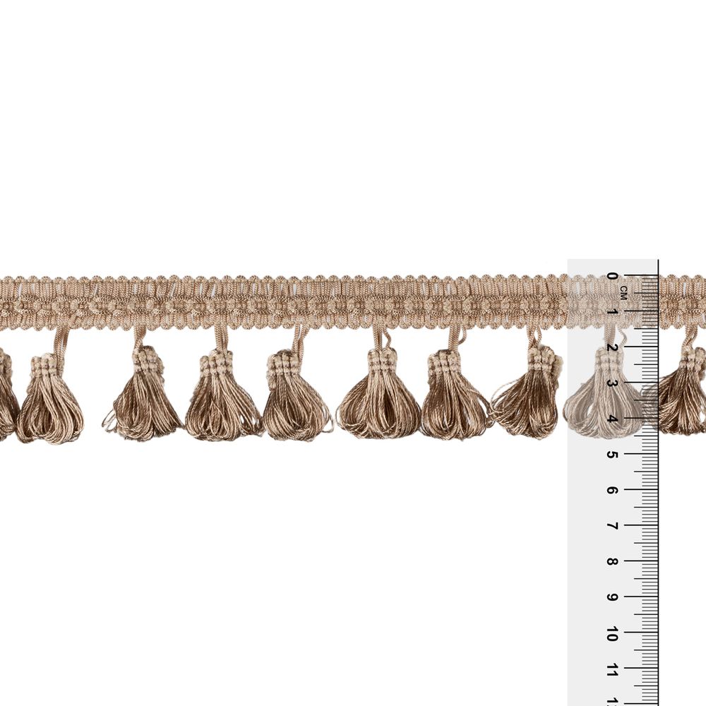 Бахрома отделочная 45.0 мм / 10 метров, с кистями, 195 т.кремовый, Gamma 555