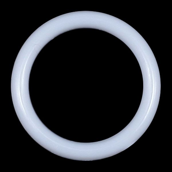 Кольца для бюстгальтера пластик ⌀10.0 мм, белый, 100 шт, 503546