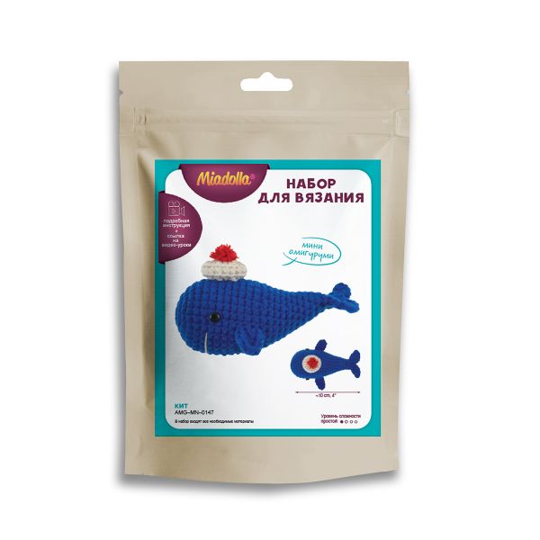 Набор для вязания игрушки Miadolla AMG-MN-0147, Кит, 10 см