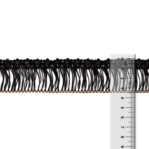 Бахрома отделочная 35.0 мм / 16 метров, 115 черный, Gamma А-06