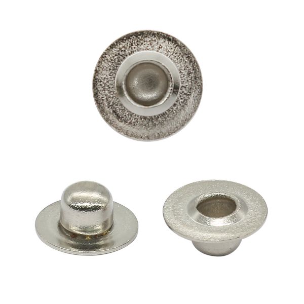 Хольнитены джинсовые ⌀7 мм цв.металл (без гвоздя), никель, 4051, 100 шт