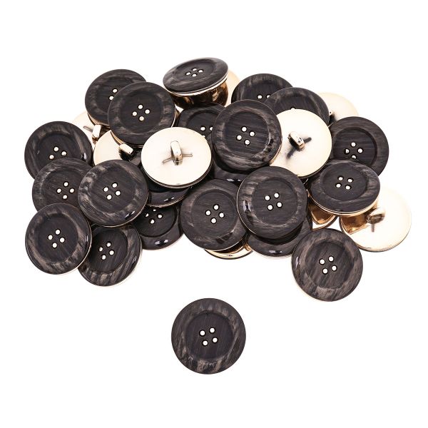 Пуговицы 4 прокола 40L=25 мм, пластик, col. B коричневый, 36 шт, CN2839