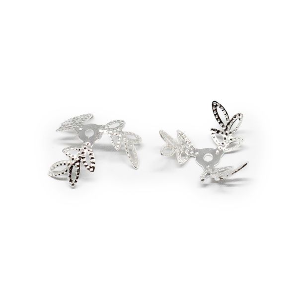 Шапочка для бусин крепежная ⌀18 мм, 10 шт, серебро, К19, 22601