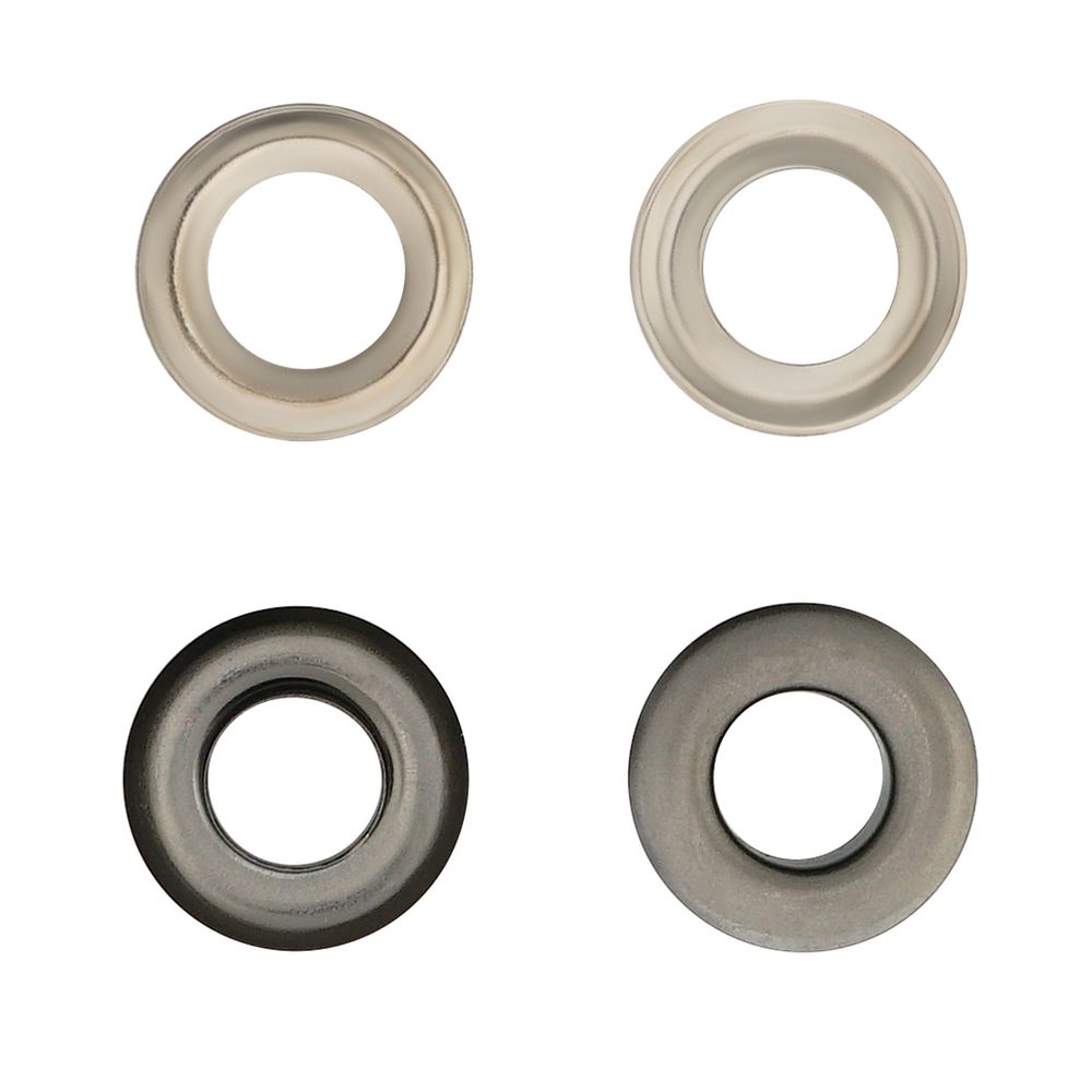 Люверсы металл ⌀_9.2 мм (внутр.), №24, сталь, чер.никель, 100 шт, New Star