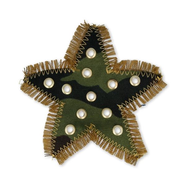 Термоаппликация звезда двойная джинс, 6 шт, Зв1/1 9.5х9.5 см, Blitz