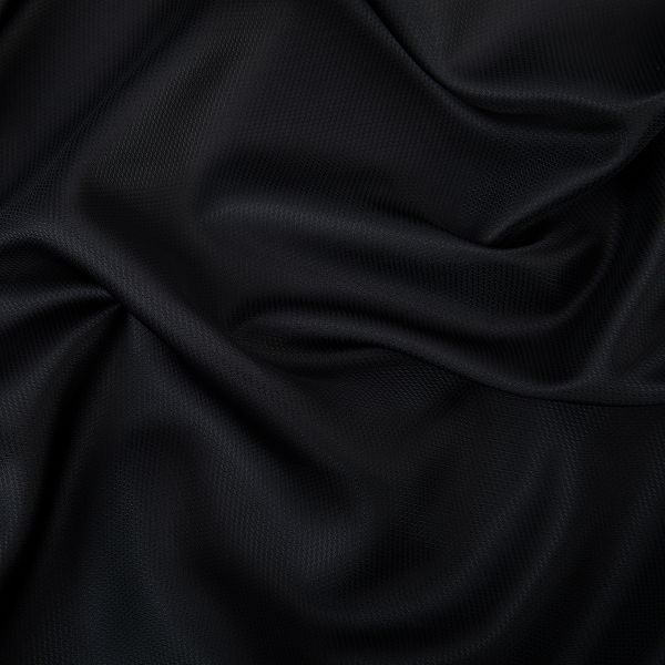 Ткань подкладочная (таффета) с рисунком 96 г/м², 100х145 см, 100 черный (мелкий рубчик), Gamma JTR