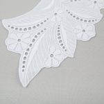 Пришивной кружевной воротник шитьё 120 мм, 5 пар Турция, белый, Gamma VYEM-28-01