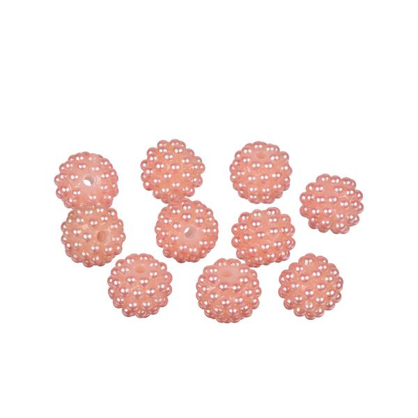 Бусины пластик ⌀14 мм, 10 шт, №29 розовый, Zlatka BWS-14