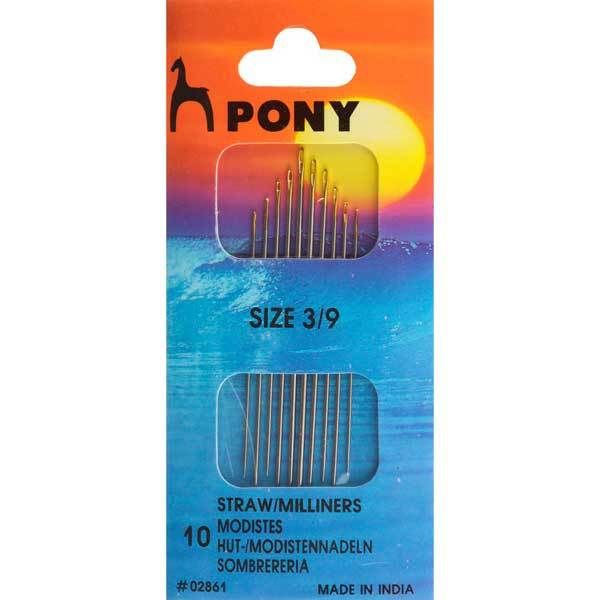 Иглы ручные для наметки № 3-9, 10 шт, Pony