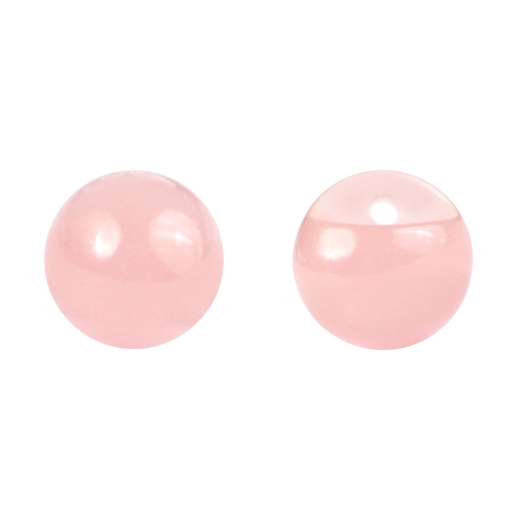 Пуговицы на ножке под камень из смолы 11мм (розовый кварц), 100 шт