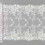 Кружево на сетке широкое 220 мм / 10±0.2 м, Турция, экрю, Gamma GCKM-220-02