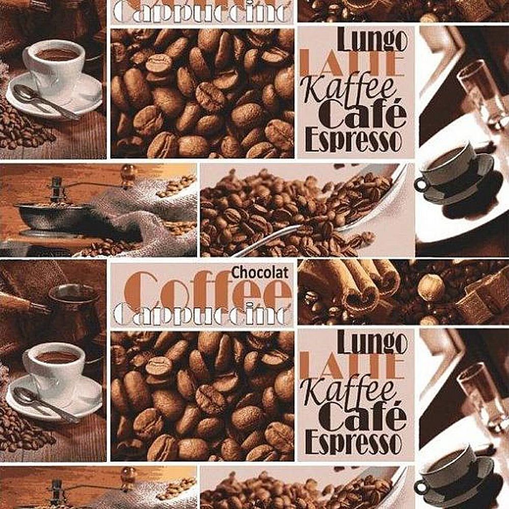 Полотно вафельное набивное арт 60 рис 5359 вид 1 Кофе 50х50см, Astra&Craft