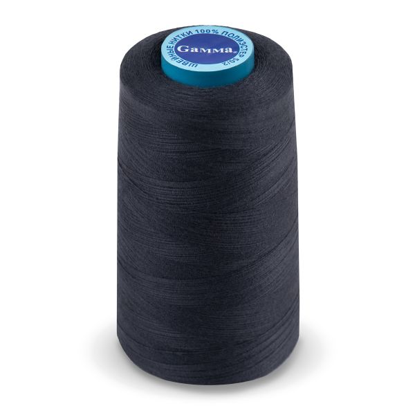 Нитки универсальные Gamma 50/2, 4570 м (5000 ярд) / 1 кат., 375 т.т.серый