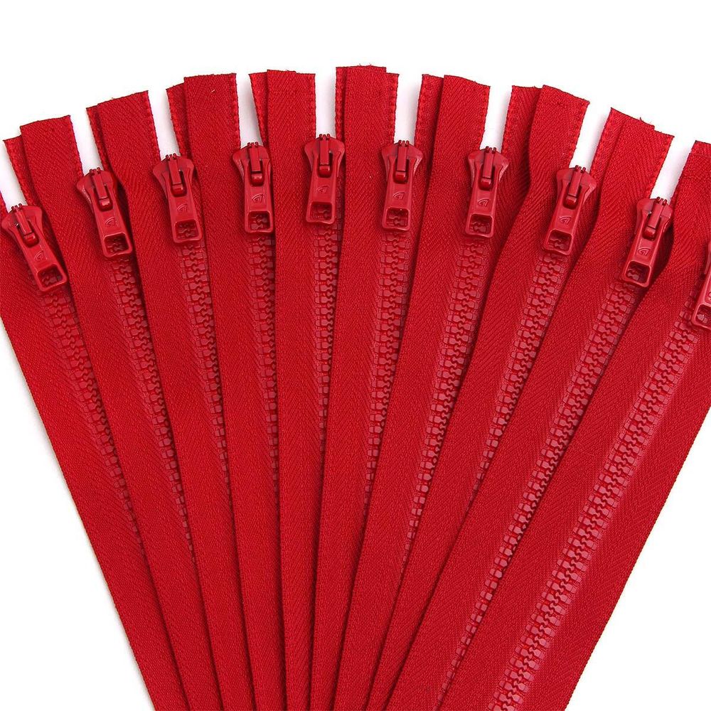 Молния трактор Arta Т6 (6 мм) 1 зам., н/раз., 18 см, цв. 008 красный, уп.10 шт