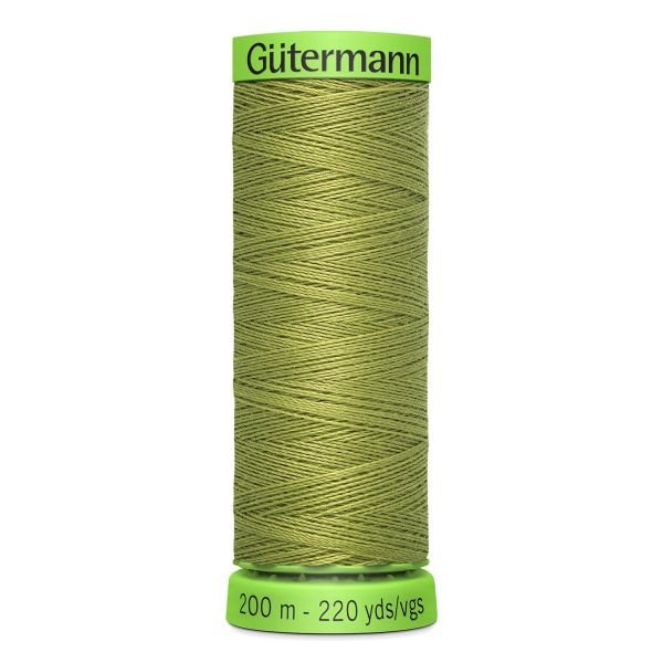 Нитки для тонких тканей Gutermann Extra Fine 150, 200м, 582 зеленая горчица, 5 катушек