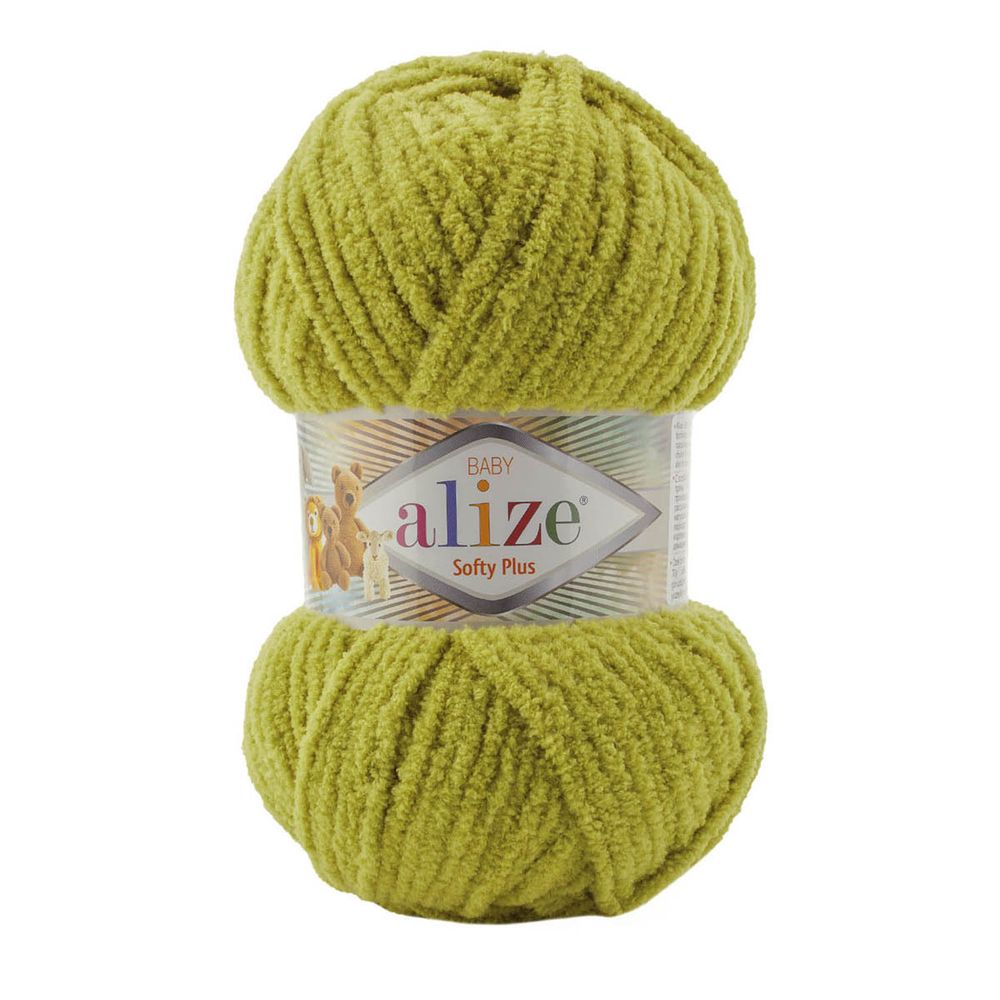Пряжа Alize (Ализе) Softy Plus / уп.5 мот. по 100 г, 120 м, 11 фисташково-зеленый